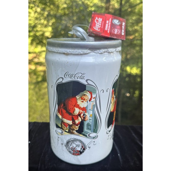 Vintage Houston Harvest 75th Anniversary Coca Cola Santa Cookie Jar New Sealed!! - Picture 3 of 10